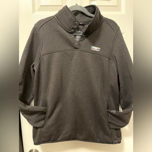 L.L. Bean Black Sweater Fleece Pullover